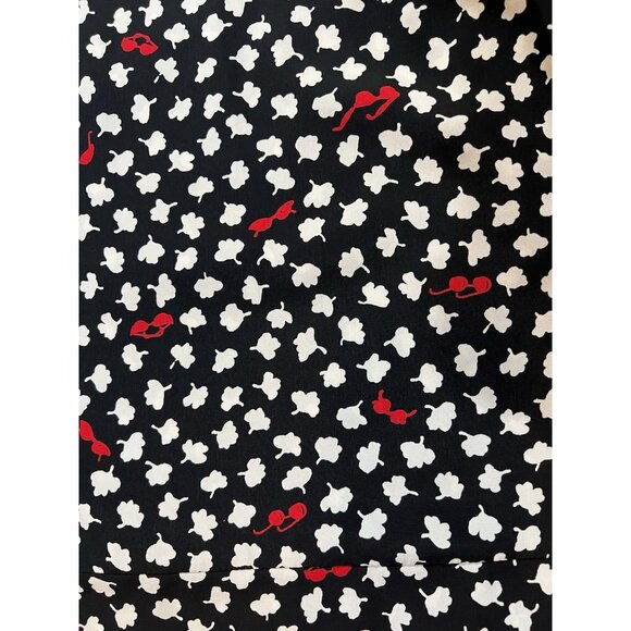 Anthropologie Maeve Odelia Black Floral Mini Dress Size Medium Sunglasses Pocket - Picture 13 of 15